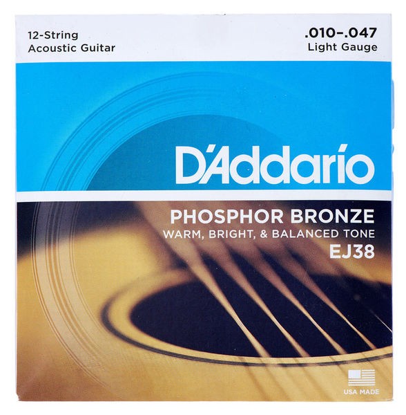 D`Addario EJ38 Saiten für 12saiter Akustikgitarre