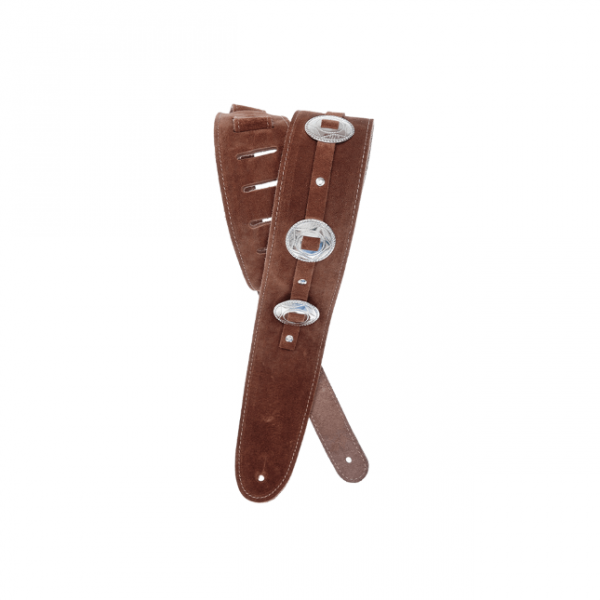 D`Addario Gitarrengurt Leder Conchos braun